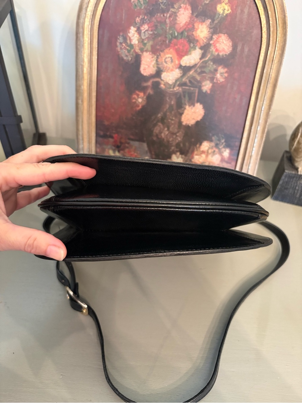 Vintage Yves Saint Laurent Black Leather Shoulder Bag with COA - Picture 8 of 9